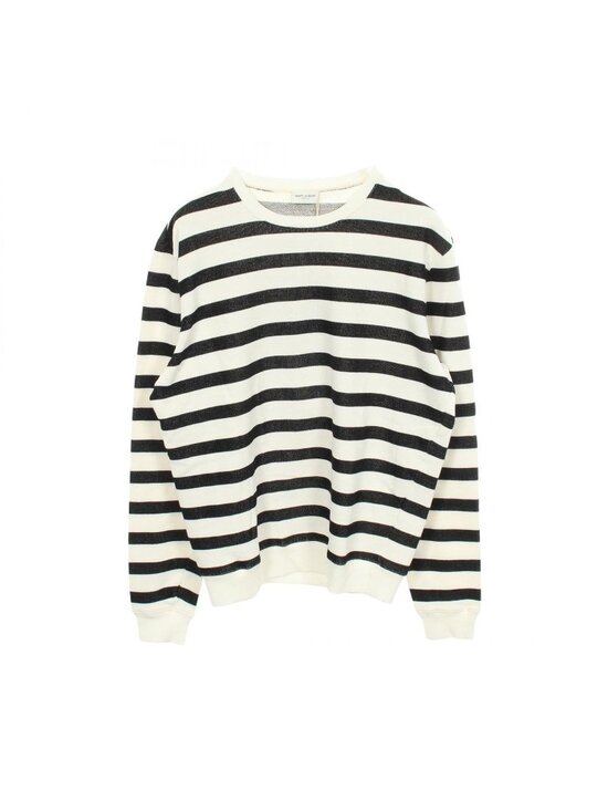 Yves Saint Laurent Tops - Saint Laurent Paris Sweatshirt Border Cotton